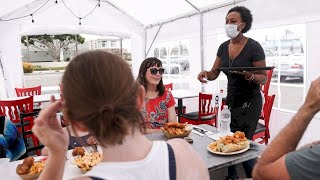 Is outdoor dining in a tent safe during COVID-19 pandemic?