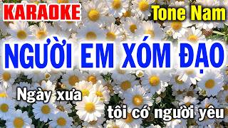 NGƯỜI EM XÓM ĐẠO Karaoke Nhạc Sống Tone Nam | Tình Trần Karaoke