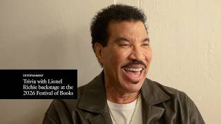 Trivia with Lionel Richie backstage at the 2026 Festival of Books