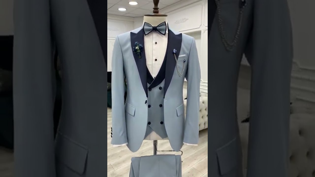 Henrik Ice Blue Prom Tuxedo At Hollomen.com