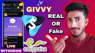 Givvy Videos App Real Or Fake ? | LIVE WITHDRAWAL ON EASYPAISA screenshot 4