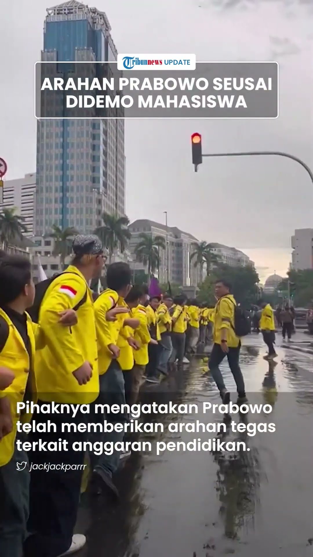 Arahan Tegas Prabowo  seusai Didemo Ratusan Mahasiswa 'Indonesia Gelap' yang Bawa Sejumlah Tuntutan