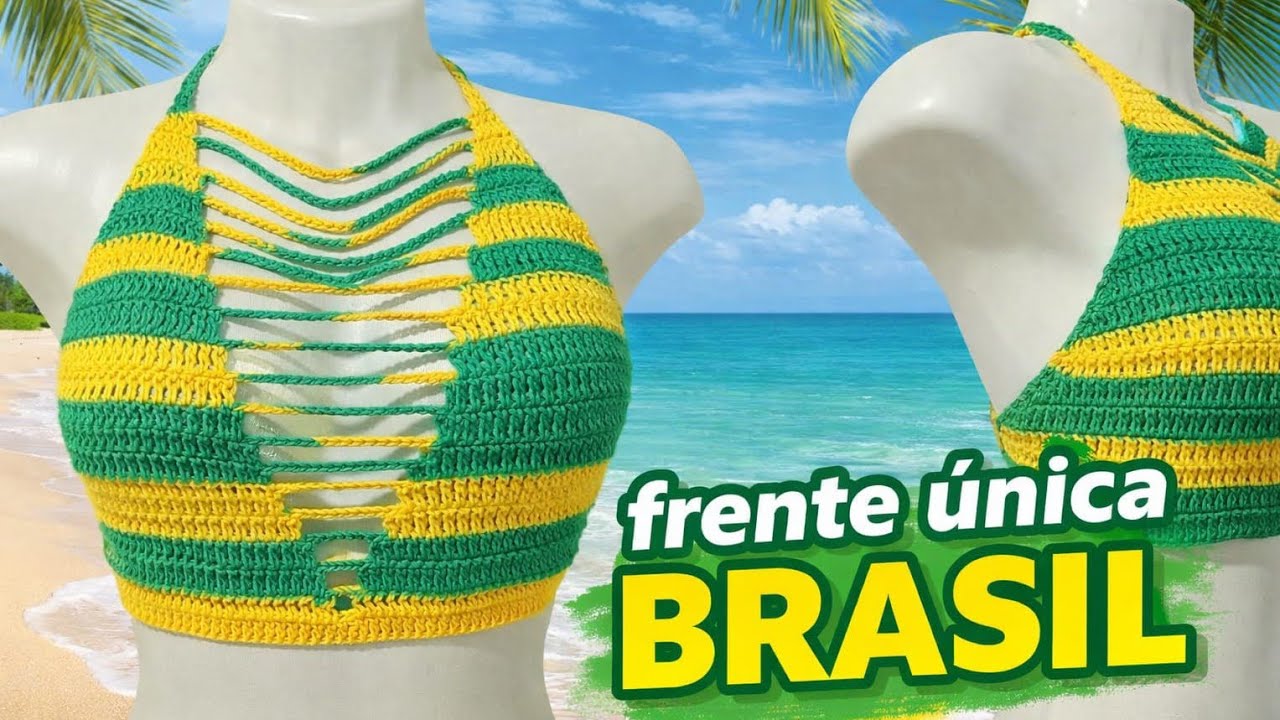 Top frente única Brasil - Super econômico @khally_crochetaria 