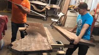 DIY Creating a 36” Round Walnut Burl Table Top