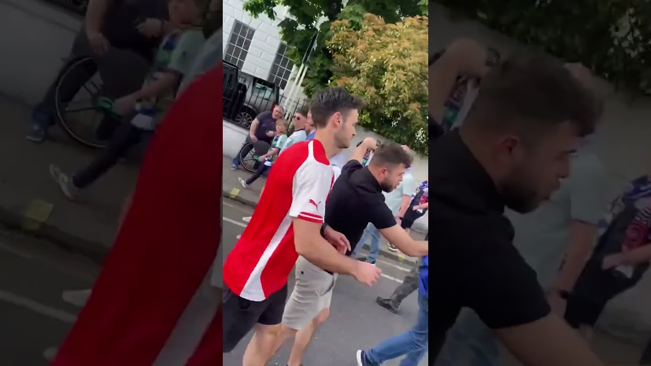 This Arsenal fan got caught walking through Stamford Bridge 😅 (via @skorebeezyojb/IG)