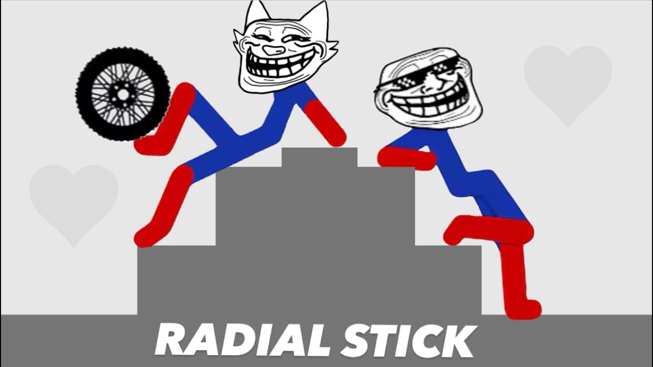 Best Falls | Stickman Dismounting compilation of funny moments RADIAL STICK 