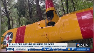 Two hospitalized in plane crash in Rusk County