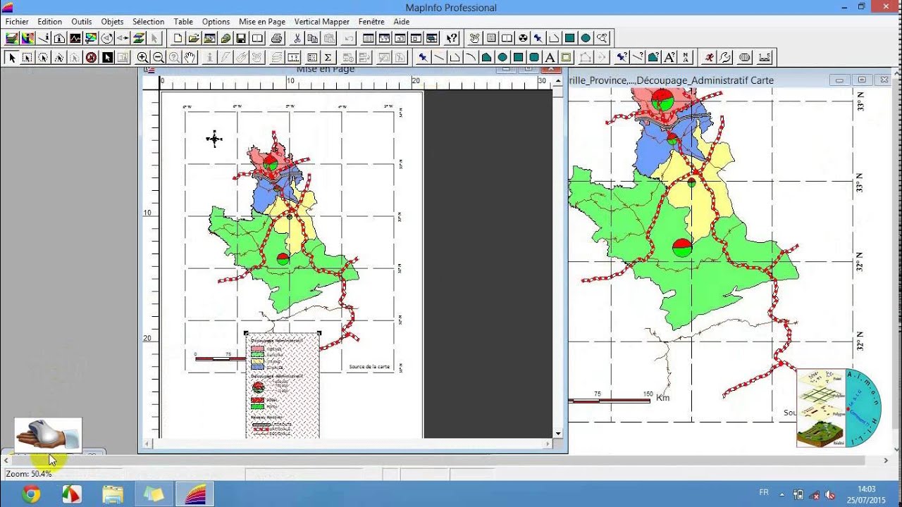 Comment faire la mise en page sur MapInfo