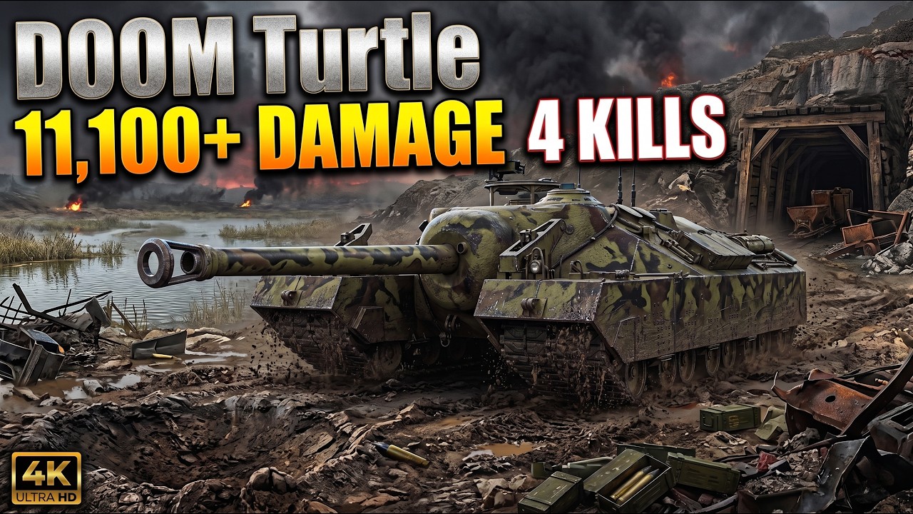 DOOM Turtle - T95 :: WoT 2.0 :: 11100+ Damage, 4 Kills - YouTube