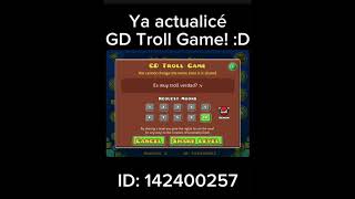 Actualice GD Troll Game | ID: 142400257 | #shorts #geometrydash #troll l