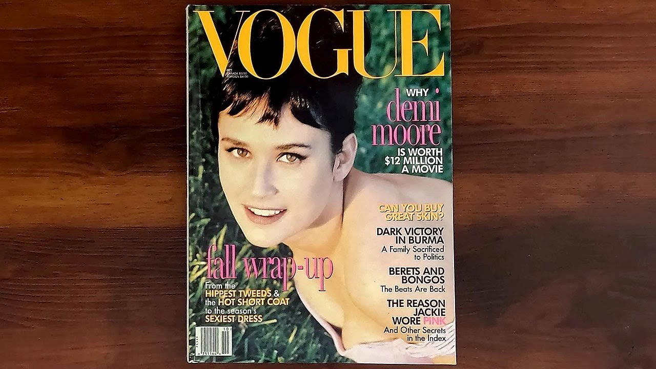 Vogue October 1995 Demi Moore, Kate Moss| ASMR  Magazine Flip Through