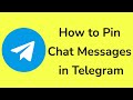 How to Pin A Message in Telegram?