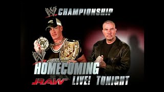 Wwe Raw Homecoming 10032005 - Official And Full Match Card Hd Vintage