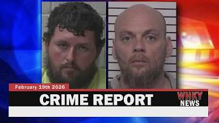 MORE THAN A DOZEN CHARGES IN ALEXANDER CASE, VEHICLE THEFTS | WHKY Crime Report, Thurs. 2/19/26