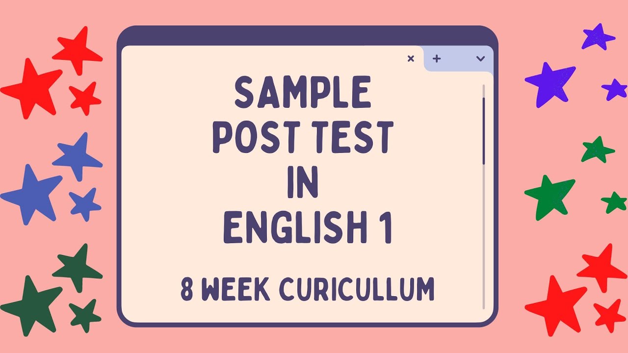 SAMPLE ENGLISH POST TEST YouTube
