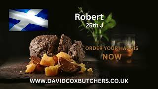 Robert Burns Day At David Cox Butchers