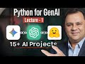 Python for Generative AI || Lecture 1: Step-by-Step Learning to Build AI Models
