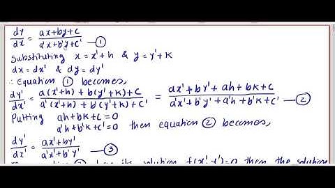 Non-homogeneous differential equations of the first degree in x and y