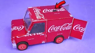 AMAZING COCA-COLA VAN MADE WITH DC MOTOR AND ALUMINUM CANS