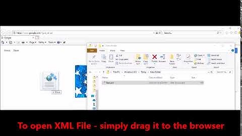 Internet Explorer - How to open XML file in seconds
