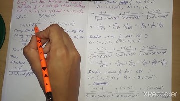Q5# Find direction cosines of sides of triangle whose vertices are (3,5,–4),(–1,1,2) and (–5,–5,–2).