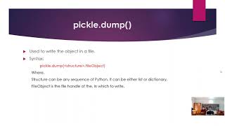 Class XII Pickling & Unpickling | Chapter - File Handling | Subject - Computer Science