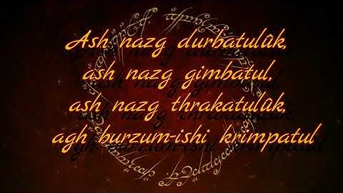 The One Ring Inscription in Black Speech