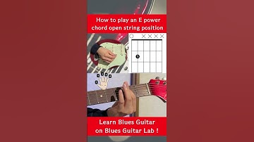 How to play an E power chord in open string position #guitarlessons #powerchords #guitarchords