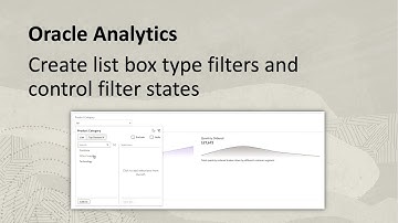 Create list box type filters and control filter states in Oracle Analytics