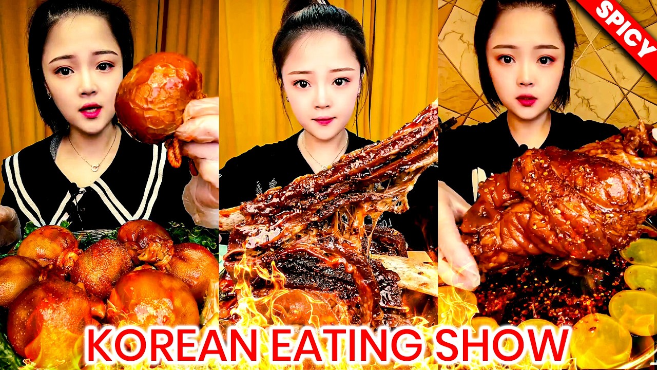 REAL MUKBANG :) SPICY KOREAN FOOD SOOTHING SOUNDS WHIEL ENJOING DELICIOUS FOOD | #ASMR #MUKBANG
