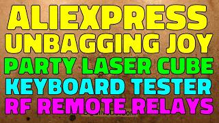 Aliexpress unbagging joy - mini party laser, keyboard tester, remote control modules