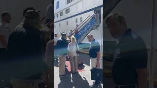Boarding a Windstar cruise ship