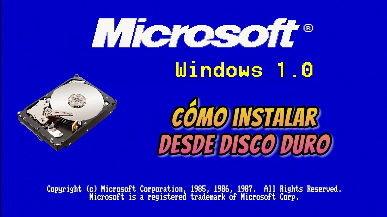 Cómo instalar Windows 1.0 en hardware real y desde disco duro, usando ...