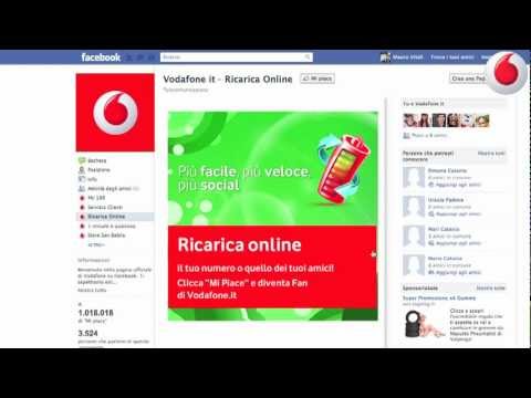 Ricariche Vodafone direttamente da Facebook