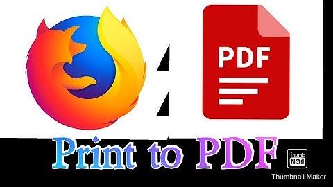 How to save pdf in firefox browser | Print to PDF