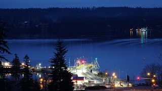 Quinitsa Denman Island ferry at Dawn