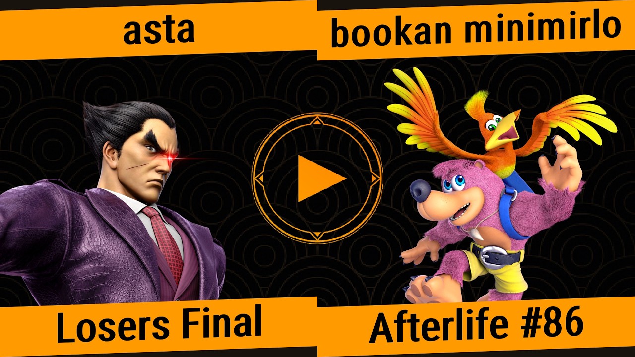 Afterlife #86 (Arcadian) - Asta (Kazuya) vs bookan | minimirlo (Banjo & Kazooie) - Losers Final