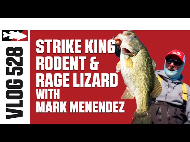 Mark Menendez Fishing the Strike King Rodent & Rage Lizard on Lake Z - VLOG  #528 