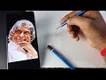 How to draw apj abdul kalam  step by step outline tutorial