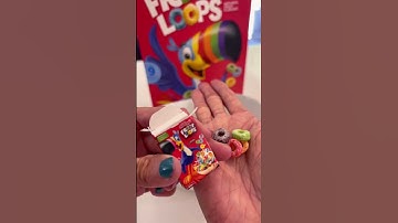 Finding a Mini Box of Froot Loops inside a Giant Box?! 🌈😱 #mini #frootloops #minicereal #asmr