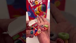 Finding a Mini Box of Froot Loops inside a Giant Box?! 🌈😱 #mini #frootloops #minicereal #asmr