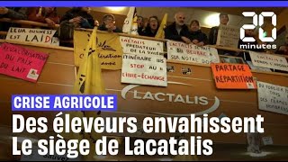 Crise agricole : Des éleveurs envahissent le siège de Lactalis