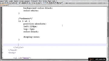 Universidade XTI - Curso Online CSS Aula 32 - Menu só com CSS