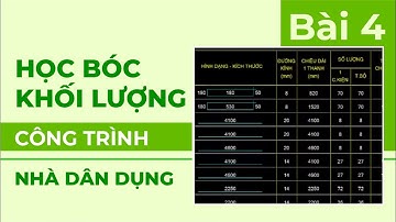 Học Bóc Khối Lượng cho một công trình nhà dân Dụng (Bài 4)