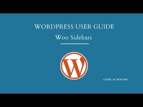 WordPress Widgets Woo Sidebars