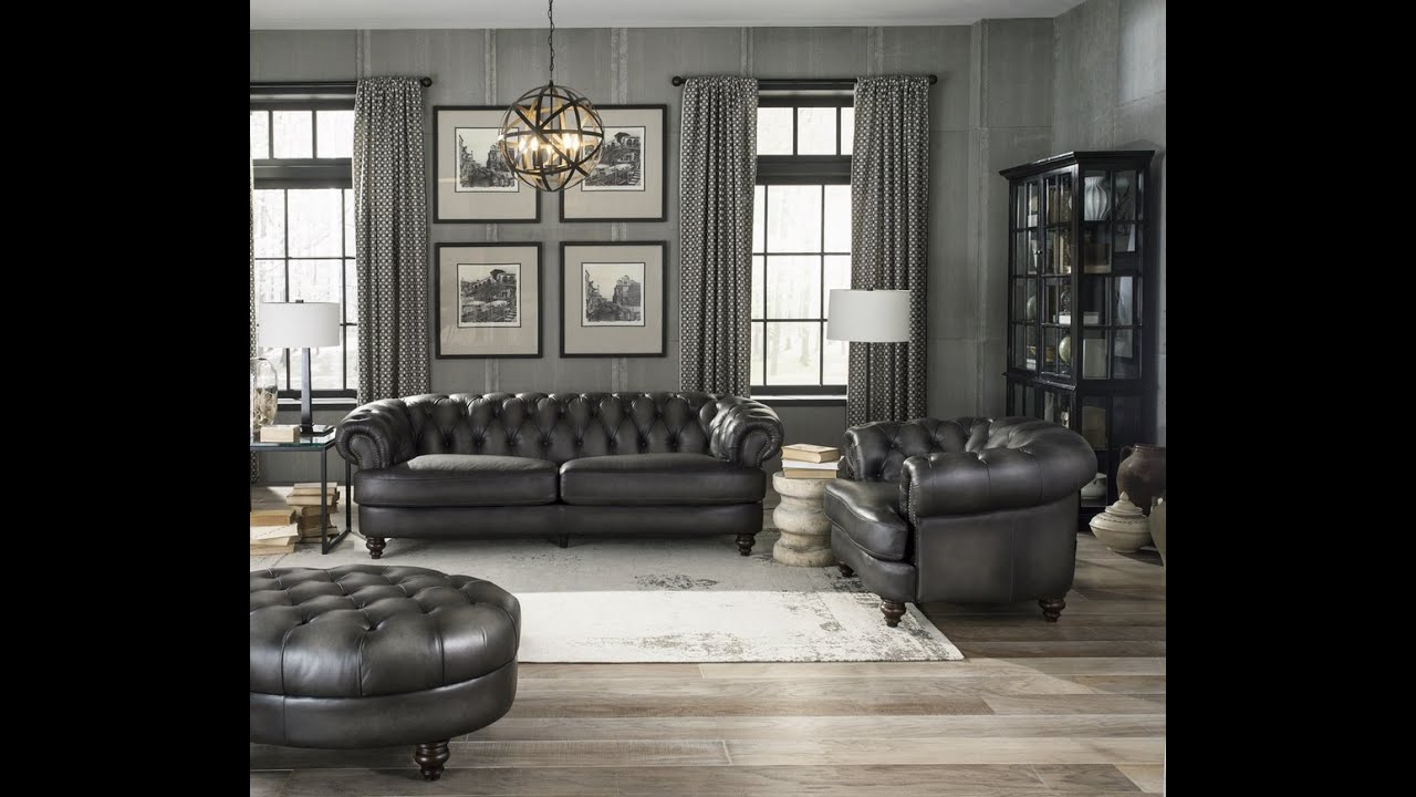 Prospera Home Glenbrook (Dark Grey) Leather Sofa YouTube