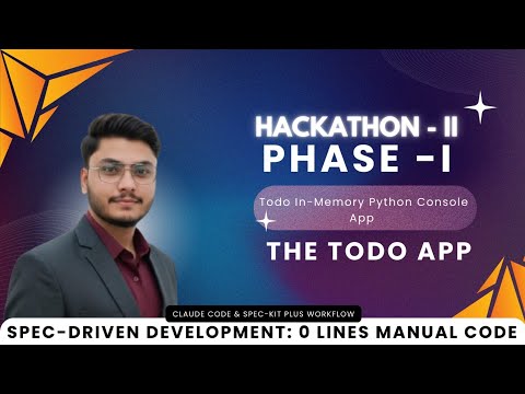 Phase I of my Todo App Hackathon Project | GIAIC Hackathon | Hackathon 02 Phase-01