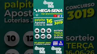 Mega-Sena 16 milhões Concurso 3019 Palpite e Tabela Mágica #megasena