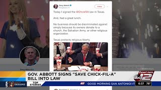 Texas Gov. Greg Abbott signs Chick-fil-A bill into law