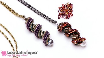 How to Do Cellini Spiral Stitch Using Two Hole Beads